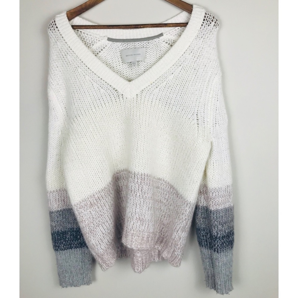 Brochu Walker Nina Wool Blend V Neck Sweater